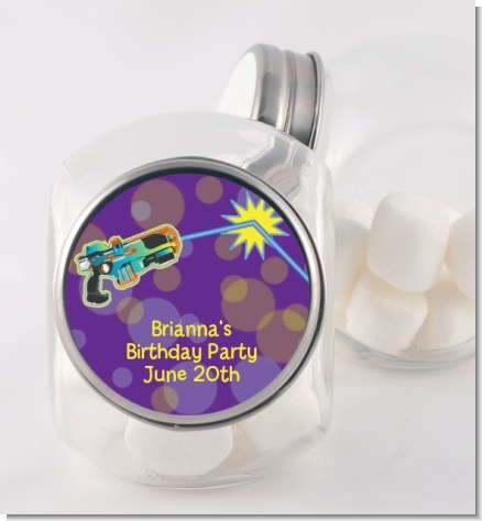 Laser Tag - Personalized Birthday Party Candy Jar