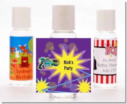 Laser Tag - Personalized Birthday Party Hand Sanitizers Favors