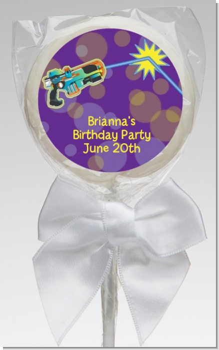 Laser Tag - Personalized Birthday Party Lollipop Favors