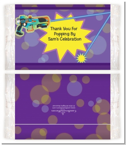 Laser Tag - Personalized Popcorn Wrapper Birthday Party Favors
