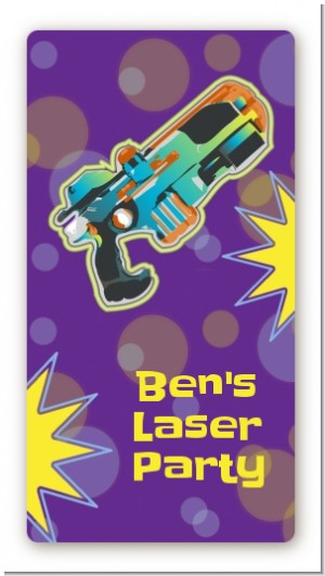 Laser Tag - Custom Rectangle Birthday Party Sticker/Labels