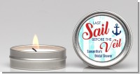Last Sail Before The Veil - Bridal Shower Candle Favors