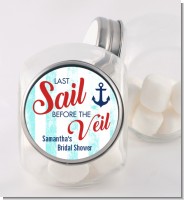 Last Sail Before The Veil - Personalized Bridal Shower Candy Jar