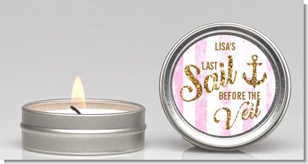 Last Sail Before The Veil Glitter - Bridal Shower Candle Favors
