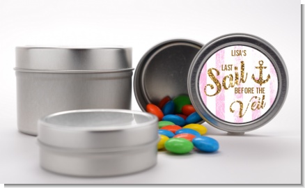 Last Sail Before The Veil Glitter - Custom Bridal Shower Favor Tins