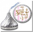 Last Sail Before The Veil Glitter - Hershey Kiss Bridal Shower Sticker Labels thumbnail