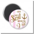 Last Sail Before The Veil Glitter - Personalized Bridal Shower Magnet Favors thumbnail