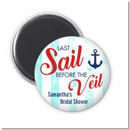 Last Sail Before The Veil - Personalized Bridal Shower Magnet Favors