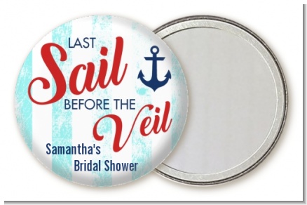 Last Sail Before The Veil - Personalized Bridal Shower Pocket Mirror Favors