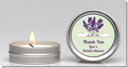 Lavender Flowers - Bridal Shower Candle Favors