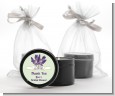Lavender Flowers - Bridal Shower Black Candle Tin Favors thumbnail