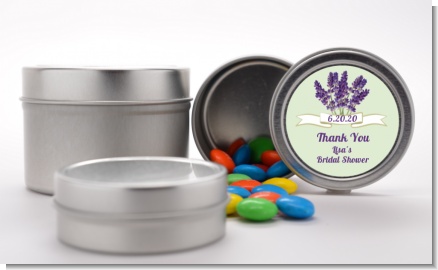 Lavender Flowers - Custom Bridal Shower Favor Tins