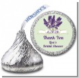 Lavender Flowers - Hershey Kiss Bridal Shower Sticker Labels thumbnail