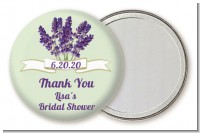 Lavender Flowers - Personalized Bridal Shower Pocket Mirror Favors