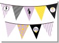 Ready To Pop Purple - Baby Shower Themed Pennant Set thumbnail