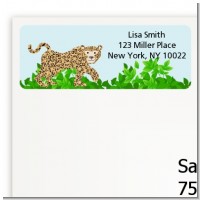 Leopard - Baby Shower Return Address Labels