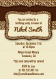 Leopard Brown - Birthday Party Invitations thumbnail