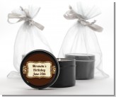 Leopard Brown - Birthday Party Black Candle Tin Favors