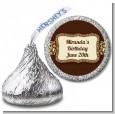 Leopard Brown - Hershey Kiss Birthday Party Sticker Labels thumbnail