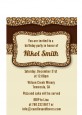 Leopard Brown - Birthday Party Petite Invitations thumbnail