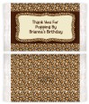 Leopard Brown - Personalized Popcorn Wrapper Birthday Party Favors thumbnail