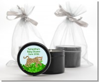 Leopard - Baby Shower Black Candle Tin Favors