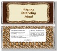 Leopard Brown - Personalized Birthday Party Candy Bar Wrappers thumbnail