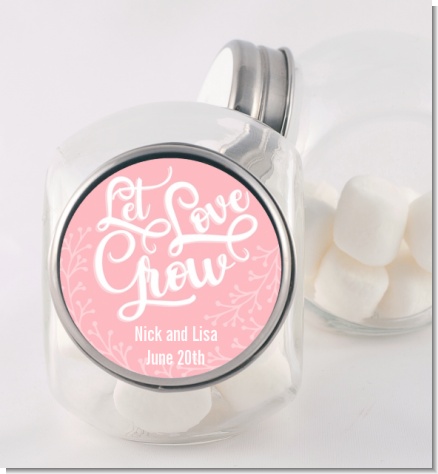 Let Love Grow - Personalized Bridal Shower Candy Jar