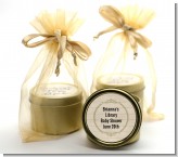 Library Card - Baby Shower Gold Tin Candle Favors
