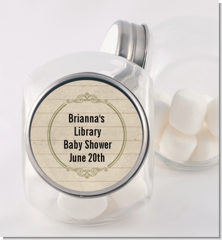 Library Card - Personalized Baby Shower Candy Jar