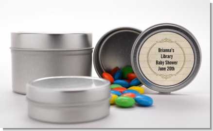 Library Card - Custom Baby Shower Favor Tins