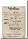 Library Card - Baby Shower Petite Invitations