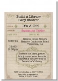Library Card - Baby Shower Petite Invitations
