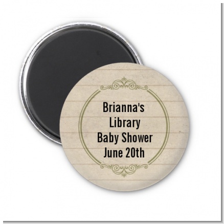 Library Card - Personalized Baby Shower Magnet Favors