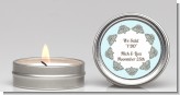 Light Blue & Grey - Bridal Shower Candle Favors