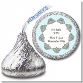 Light Blue & Grey - Hershey Kiss Bridal Shower Sticker Labels