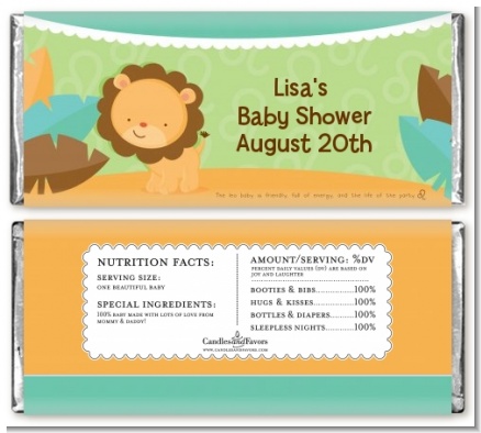 Lion | Leo Horoscope - Personalized Baby Shower Candy Bar Wrappers