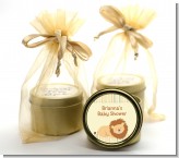 Lion - Baby Shower Gold Tin Candle Favors