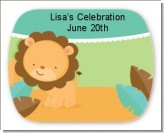 Lion | Leo Horoscope - Personalized Baby Shower Rounded Corner Stickers