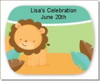 Lion | Leo Horoscope - Personalized Baby Shower Rounded Corner Stickers