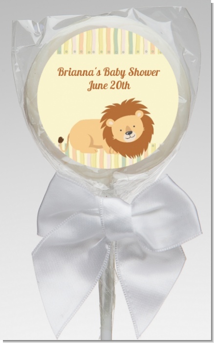 Lion - Personalized Baby Shower Lollipop Favors