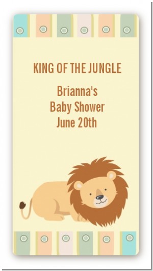 Lion - Custom Rectangle Baby Shower Sticker/Labels