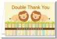 Twin Lions - Baby Shower Thank You Cards thumbnail