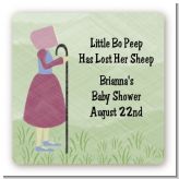 Nursery Rhyme - Little Bo Peep - Square Personalized Baby Shower Sticker Labels