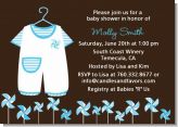 Little Boy Outfit - Baby Shower Invitations