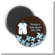 Little Boy Outfit - Personalized Baby Shower Magnet Favors thumbnail