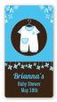Little Boy Outfit - Custom Rectangle Baby Shower Sticker/Labels thumbnail