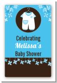 Little Boy Outfit - Custom Large Rectangle Baby Shower Sticker/Labels