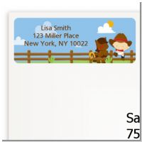 Little Cowboy - Baby Shower Return Address Labels