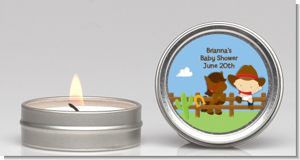 Little Cowboy - Baby Shower Candle Favors